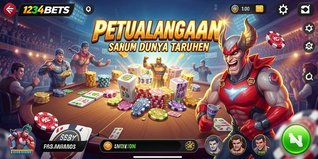 Tampilan gameplay menakjubkan dari 1234BETS yang penuh petualangan.