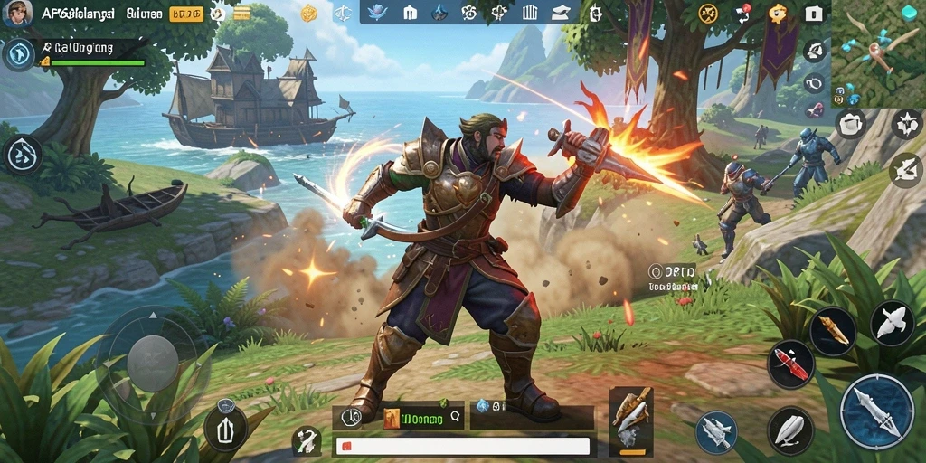 Tampilan aksi seru dari gameplay ARPG di AP686.
