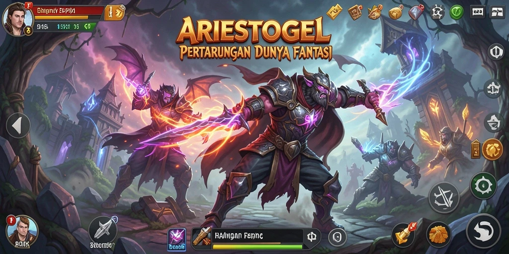 Tampilan menakjubkan dari gameplay ARPG ARIESTOGEL.