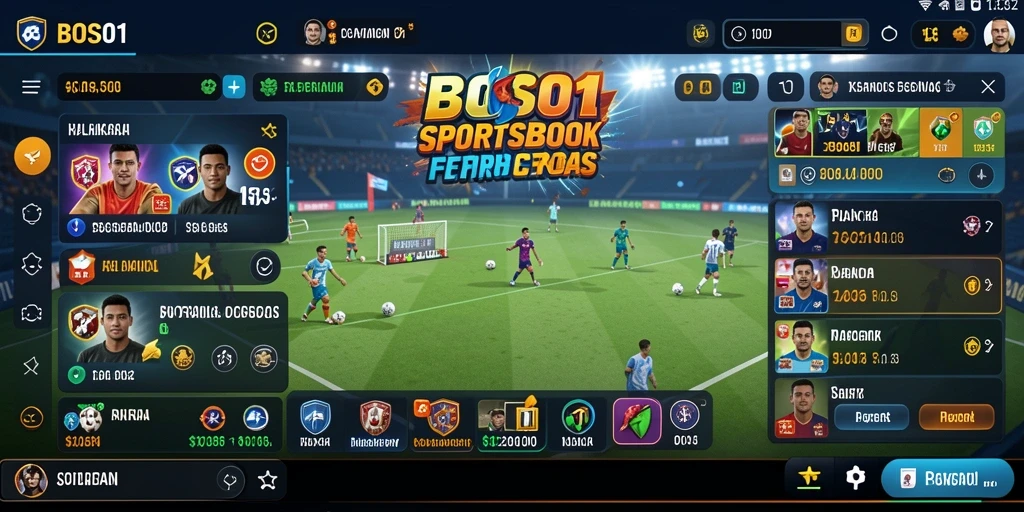 Tampilan gameplay BOS01 yang menarik di aplikasi Sportsbook.