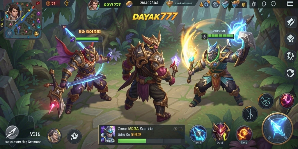 Screenshot gameplay DAYAK777 menampilkan pertarungan seru antar pemain.