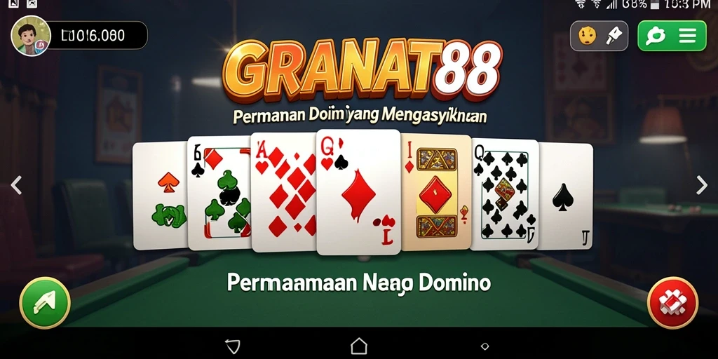 Tampilan gameplay seru dalam permainan Domino yang menghibur.