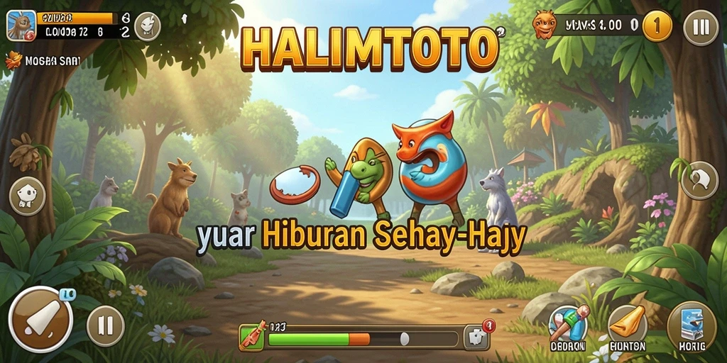 Tampilan permainan HALIMTOTO yang colorful dan menarik.