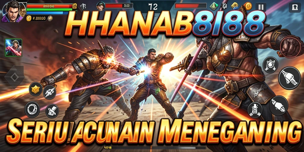 Tangkapan layar menunjukkan aksi seru saat pertarungan berlangsung di HANABI88.