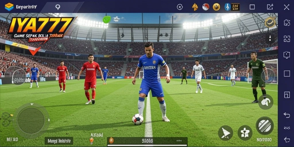 Tampilan gameplay sepak bola yang menarik dalam IYA777.