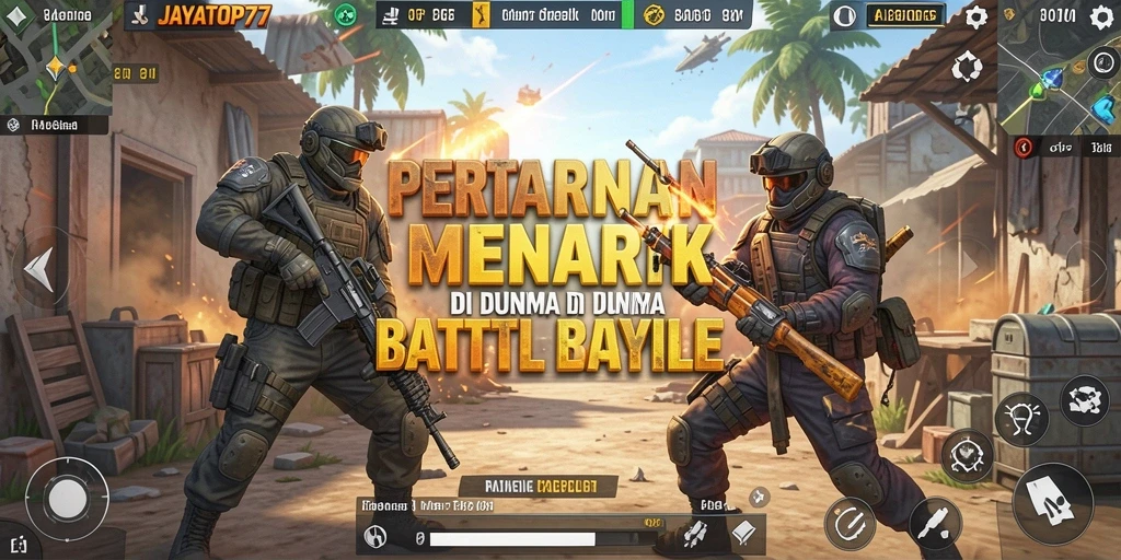 Tangkapan layar menunjukkan aksi intens dalam permainan Battle Royale.