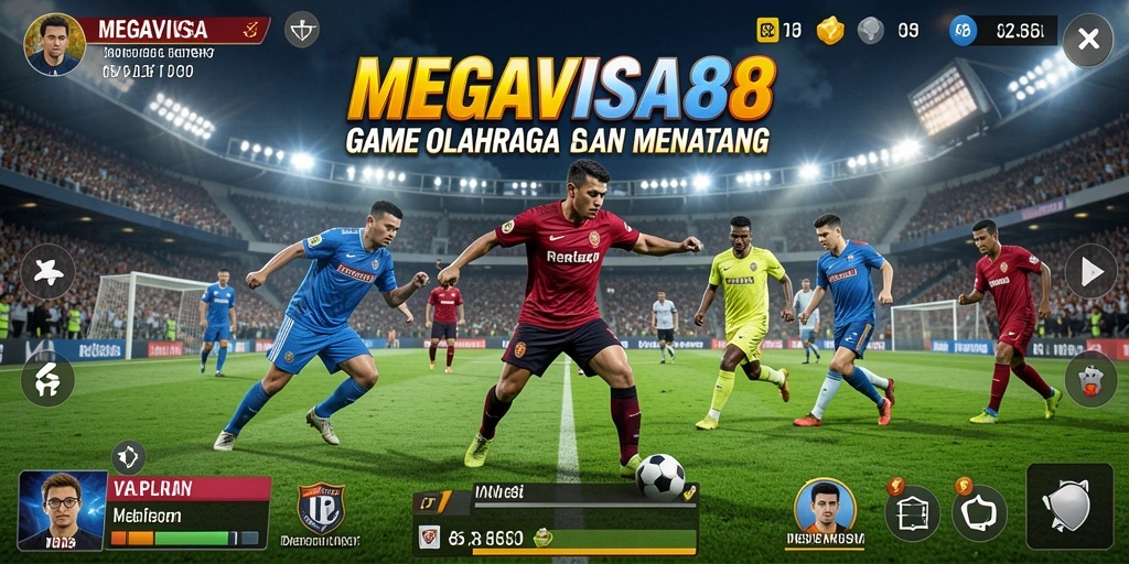 Screenshot gameplay MEGAVISA88 menampilkan aksi olahraga yang mendebarkan.