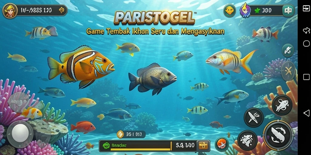 Screenshot gameplay PARISTOGEL yang seru dalam Tembak Ikan.