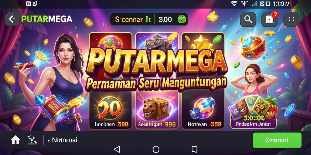 Tampilan gameplay seru PUTARMEGA dalam slot.