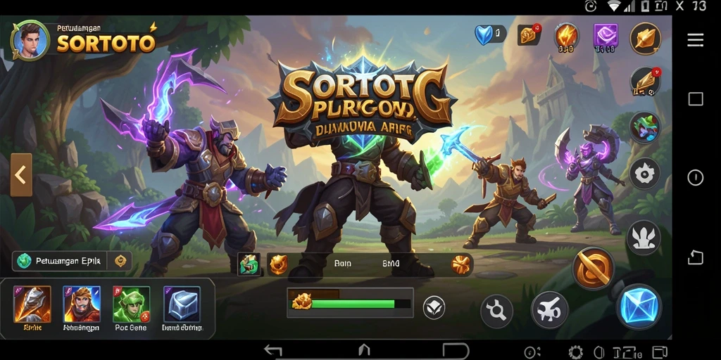 Tampak gameplay SORTOTO yang menegangkan dalam pertempuran ARPG.