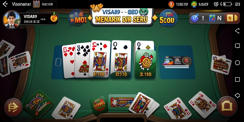Tampilan gameplay Domino yang seru di VISA89.