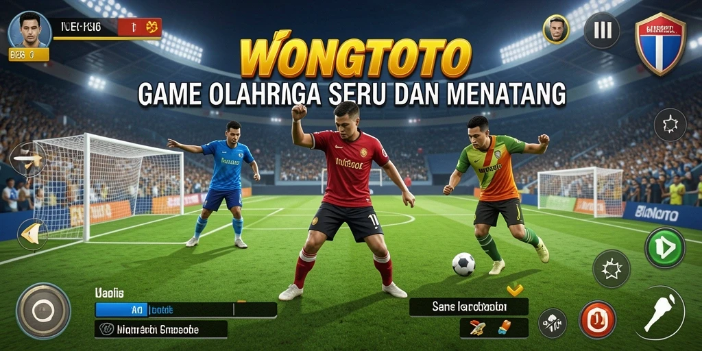 Screenshot gameplay WONGTOTO menampilkan aksi olahraga yang seru.